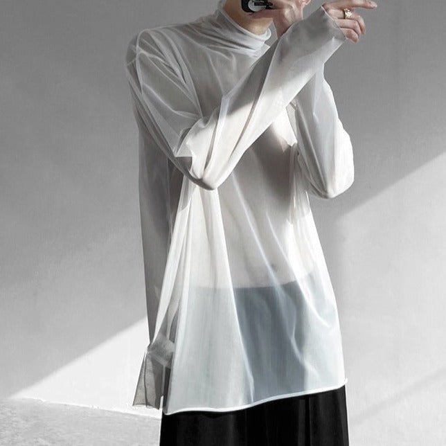 MODEFREAKのシースルーハイネックインナートップス mf0967の画像