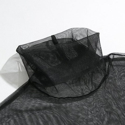 See-through high neck inner top mf0967【韓国モードファッション】