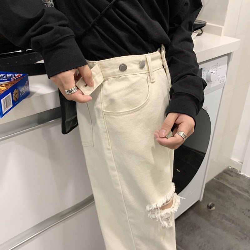 MODEFREAKのダメージデニムパンツ mf1077の画像