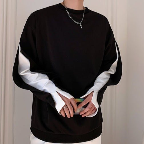 MODEFREAKのバイカラースリーブトップス mf1097の画像1
