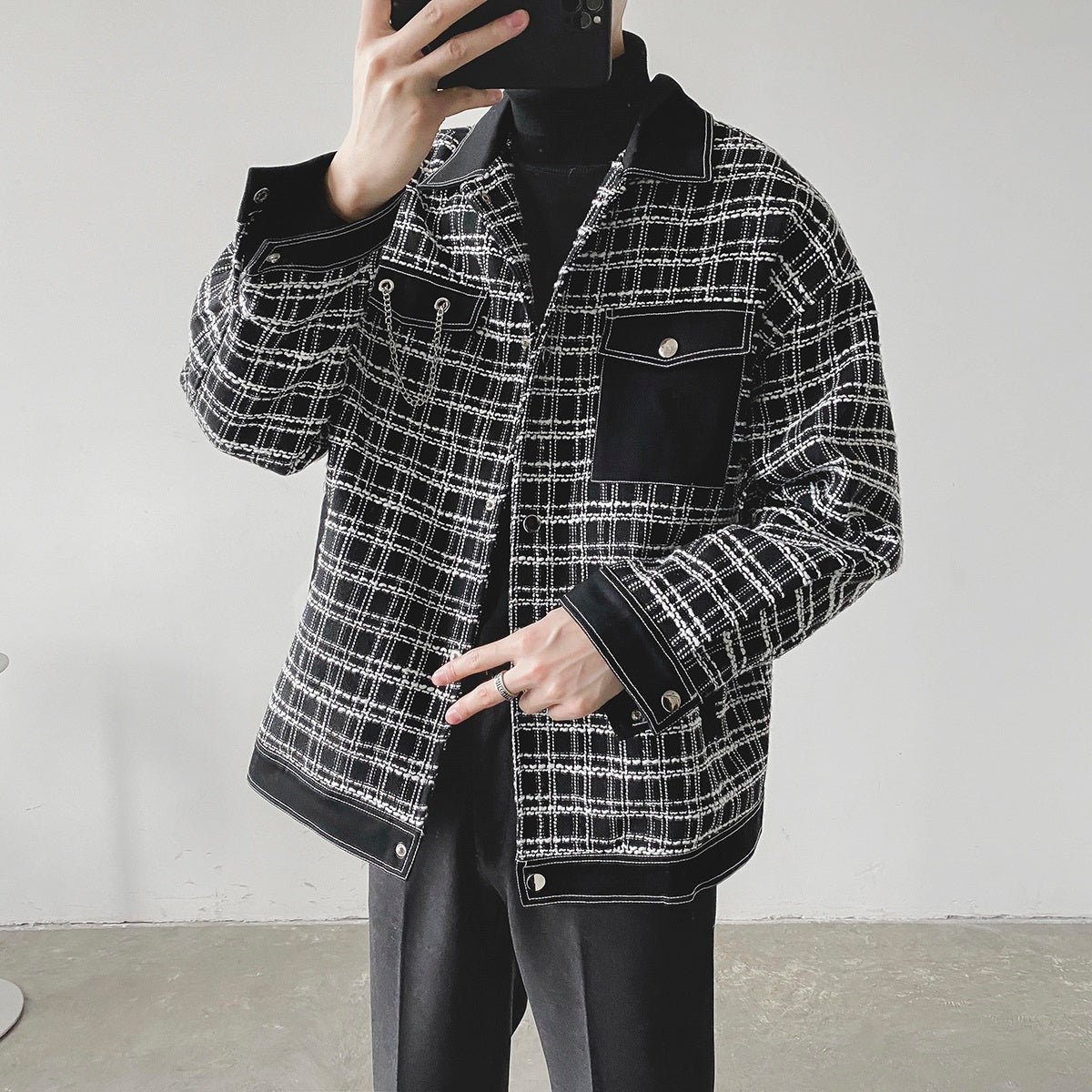 ツイードチェーンジャケット mf1153【韓国モードファッション】