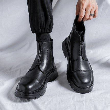 MODEFREAKのジップレザーブーツ mf1264の画像