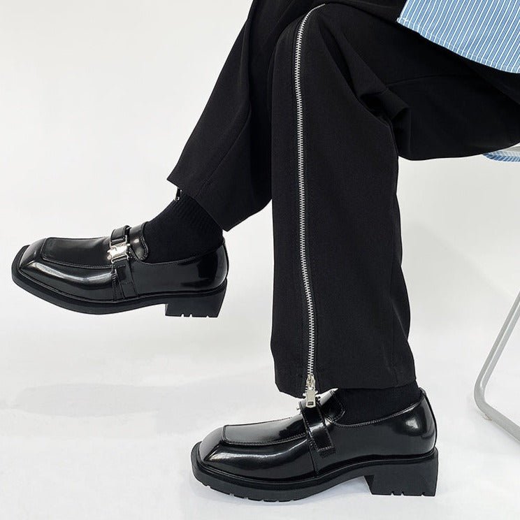 MODEFREAKのバックルエナメルレザーシューズ mf1299の画像