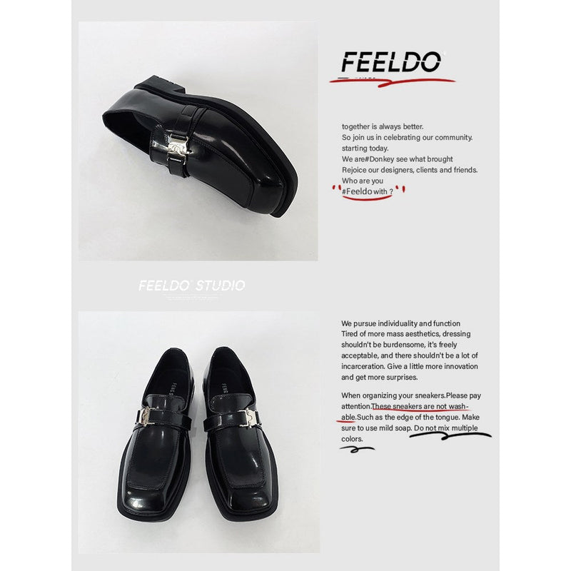 MODEFREAKのバックルエナメルレザーシューズ mf1299の画像