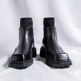 MODEFREAKのソックスレザーブーツ mf1356の画像
