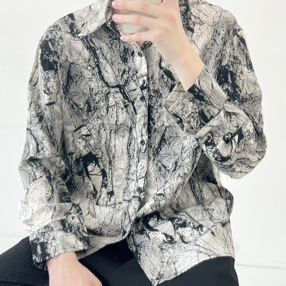 MODEFREAKの総柄モードシャツ mf1427の画像