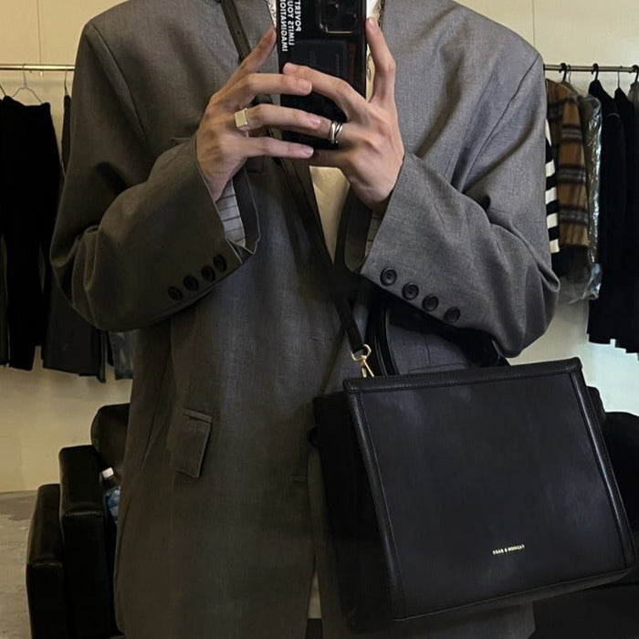 as on レザーハンドバッグ ブラック 韓国 ブラック プラダ ボニー ラージ レザー ハンドバッグ | PRADA