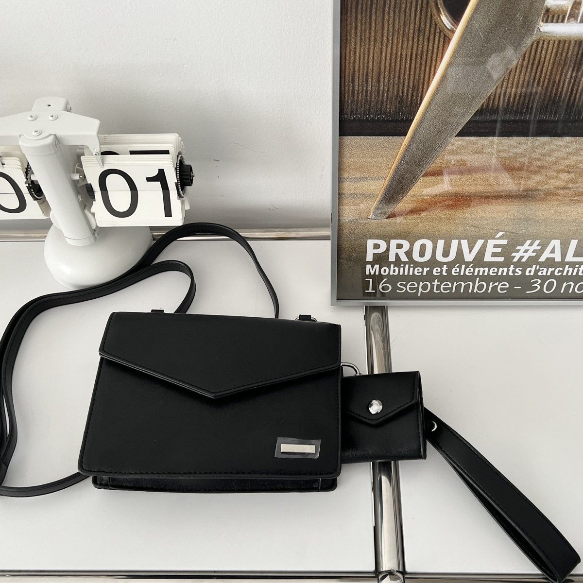 レザースクエアバッグ mf1450【韓国モードファッション】