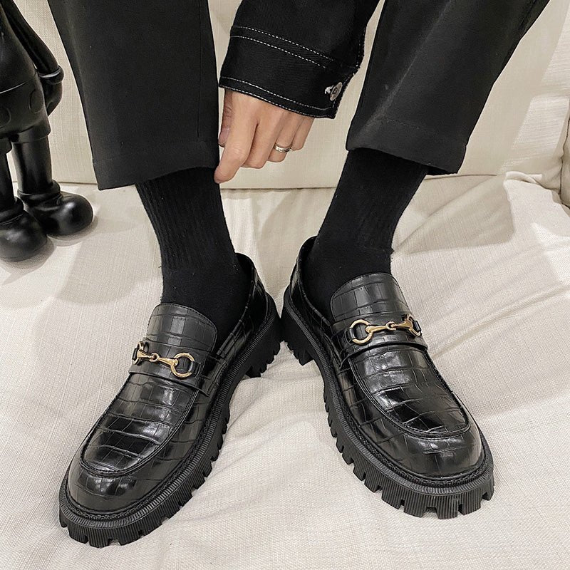 MODEFREAKのクロコデザインローファーシューズ mf1457の画像