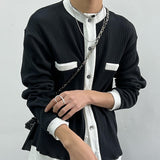 MODEFREAKのバイカラーワッフルカーディガン mf1514の画像