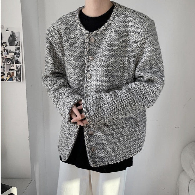 MODEFREAKのライトツイードルーズジャケット mf1515の画像