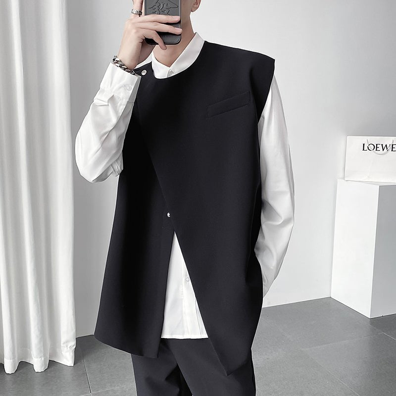 MODEFREAKのモノトーンスプリングベスト mf1521の画像