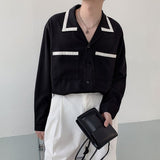 MODEFREAKのバイカラーラインシャツ mf1540の画像