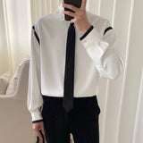 MODEFREAKのバイカラーシックネクタイシャツ mf1593の画像