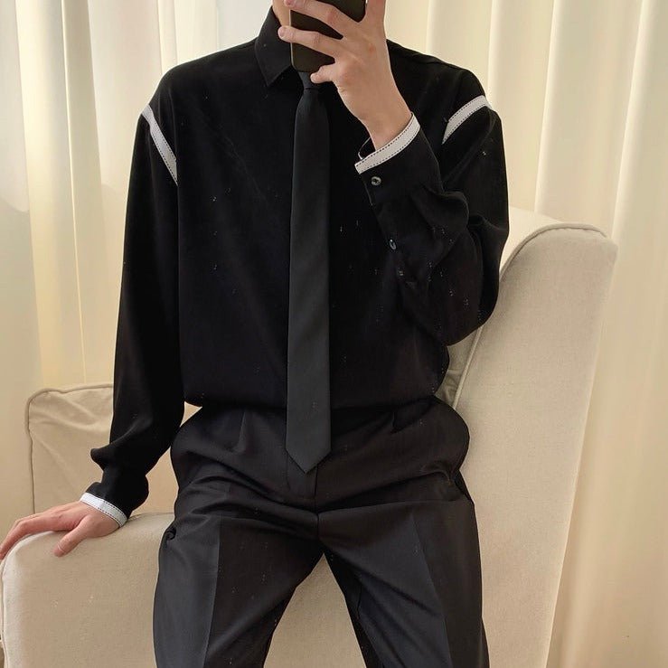 MODEFREAKのバイカラーシックネクタイシャツ mf1593の画像