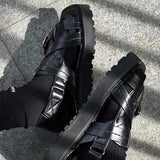 MODEFREAKのレザーバックルフラットシューズ mf1781の画像7