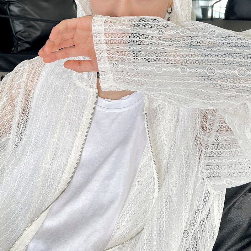 MODEFREAKの【最短即日発送】シースルージップトップス mf1861の画像