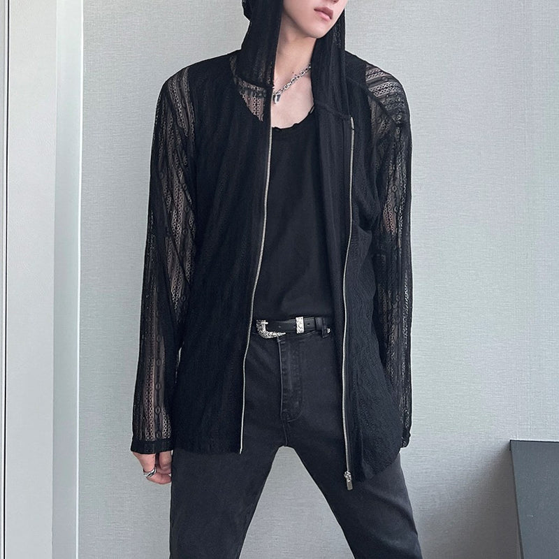MODEFREAKの【最短即日発送】シースルージップトップス mf1861の画像