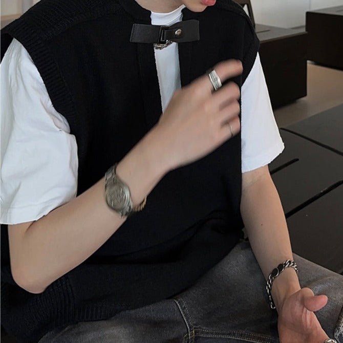 MODEFREAKのニットルーズライトベスト mf1893の画像