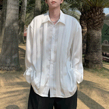 MODEFREAKのラグジュアリープリーツデザインシャツ mf1902の画像