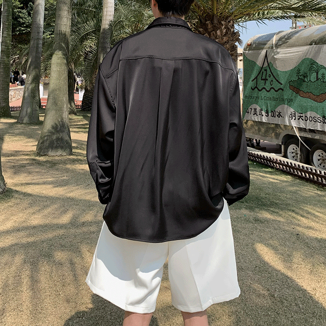 MODEFREAKのラグジュアリープリーツデザインシャツ mf1902の画像