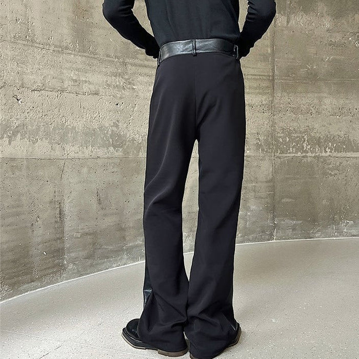 レザーラインモードスラックス mf1952【韓国モードファッション】