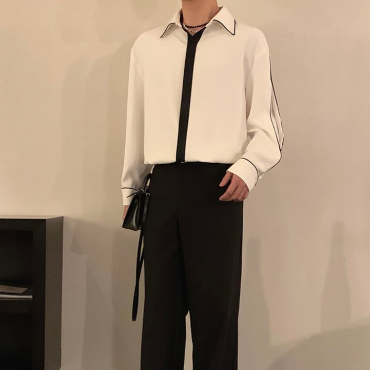 MODEFREAKのラインモードモノトーンシャツ mf2016の画像