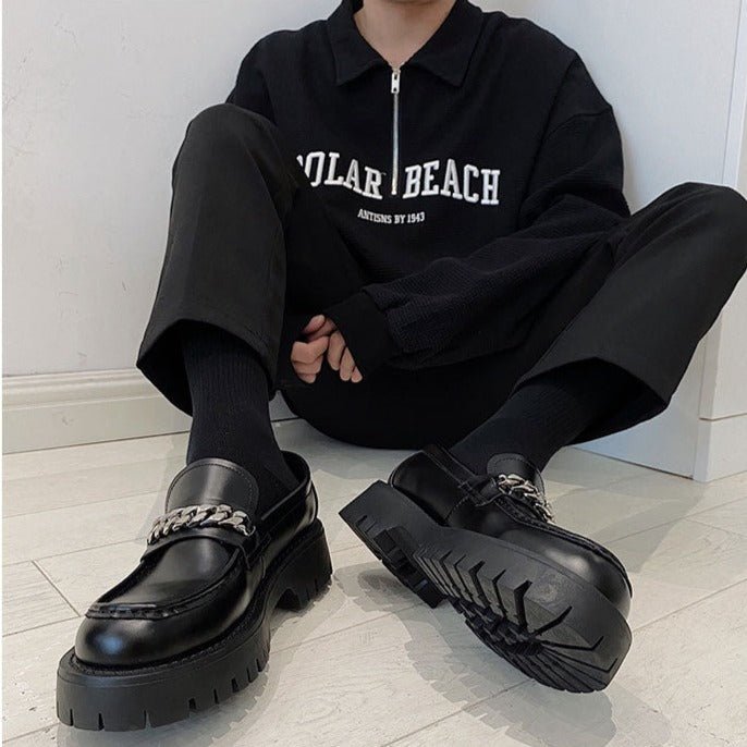 MODEFREAKのレザーチェーンコリアンシューズ mf2033の画像2