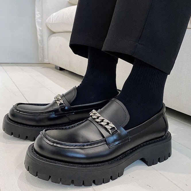 MODEFREAKのレザーチェーンコリアンシューズ mf2033の画像1