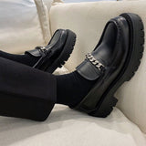 MODEFREAKのレザーチェーンコリアンシューズ mf2033の画像6