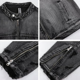 MODEFREAKのハイネックデニムジャケット mf2121の画像