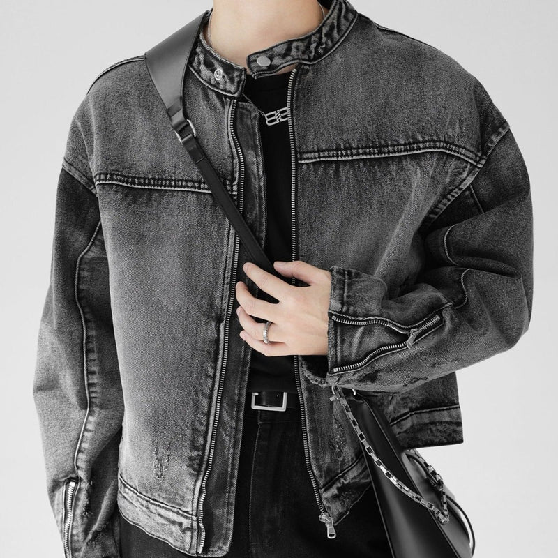 MODEFREAKのハイネックデニムジャケット mf2121の画像