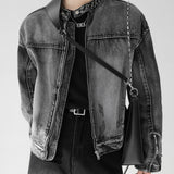 MODEFREAKのハイネックデニムジャケット mf2121の画像