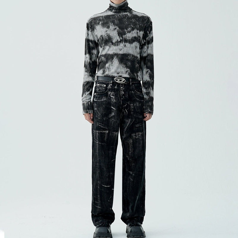 MODEFREAKのマーブルニュアンスハイネックトップス mf2122の画像