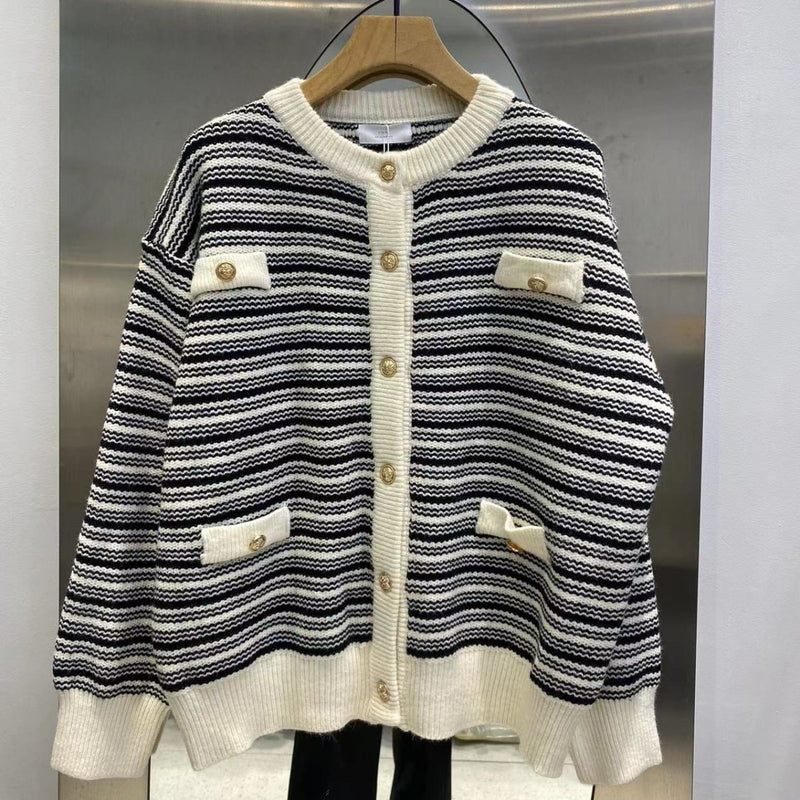 MODEFREAKのボーダーライトカーディガン mf2132の画像