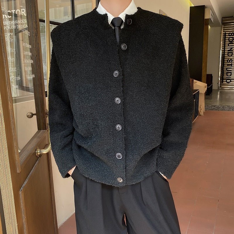MODEFREAKのタックショルダーニットカーディガン mf2135の画像