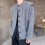 MODEFREAKのタックショルダーニットカーディガン mf2135の画像