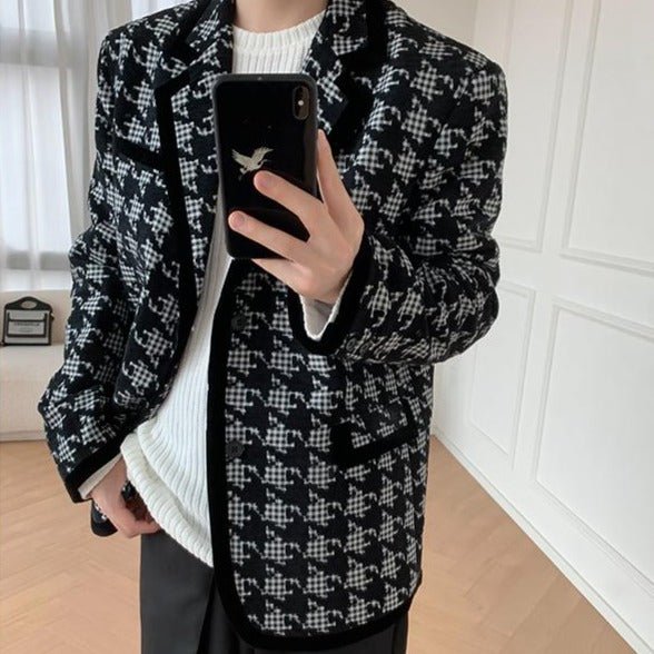 MODEFREAKのグレンチェックデザインジャケット mf2137の画像