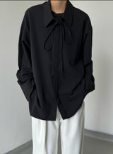 MODEFREAKのモノトーンリボンタイシャツ mf2151の画像