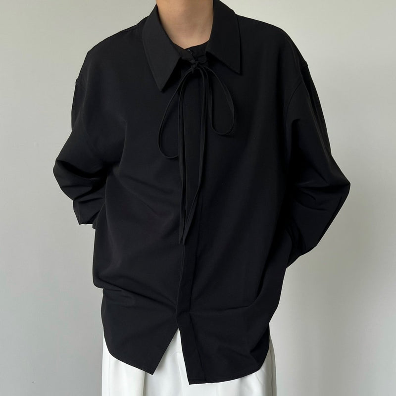 MODEFREAKのモノトーンリボンタイシャツ mf2151の画像