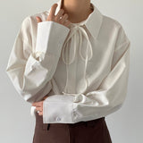MODEFREAKのモノトーンリボンタイシャツ mf2151の画像