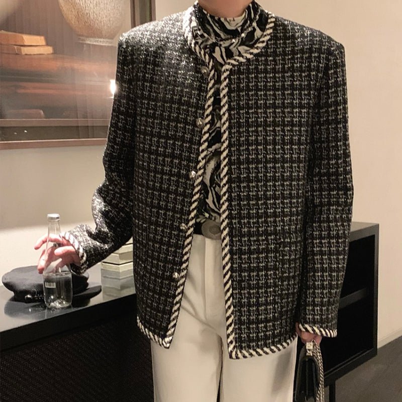 MODEFREAKのノーカラーツイードジャケット mf2154の画像