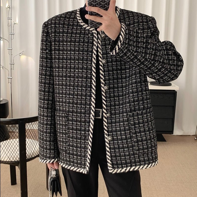 MODEFREAKのノーカラーツイードジャケット mf2154の画像