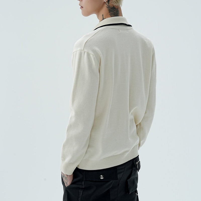 MODEFREAKのバイカラーVネックカーディガントップス mf1950の画像